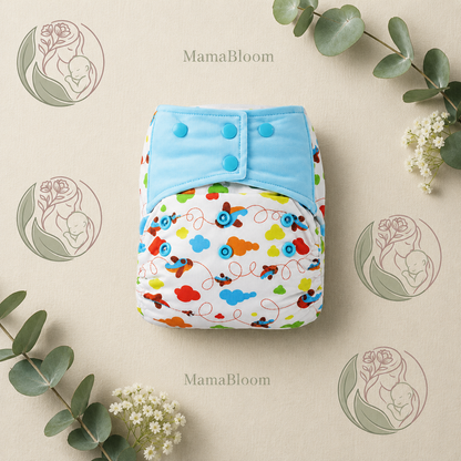 MamaBloom™ (3-Pack) Adjustable Nappies with Inserts, 3–15kg